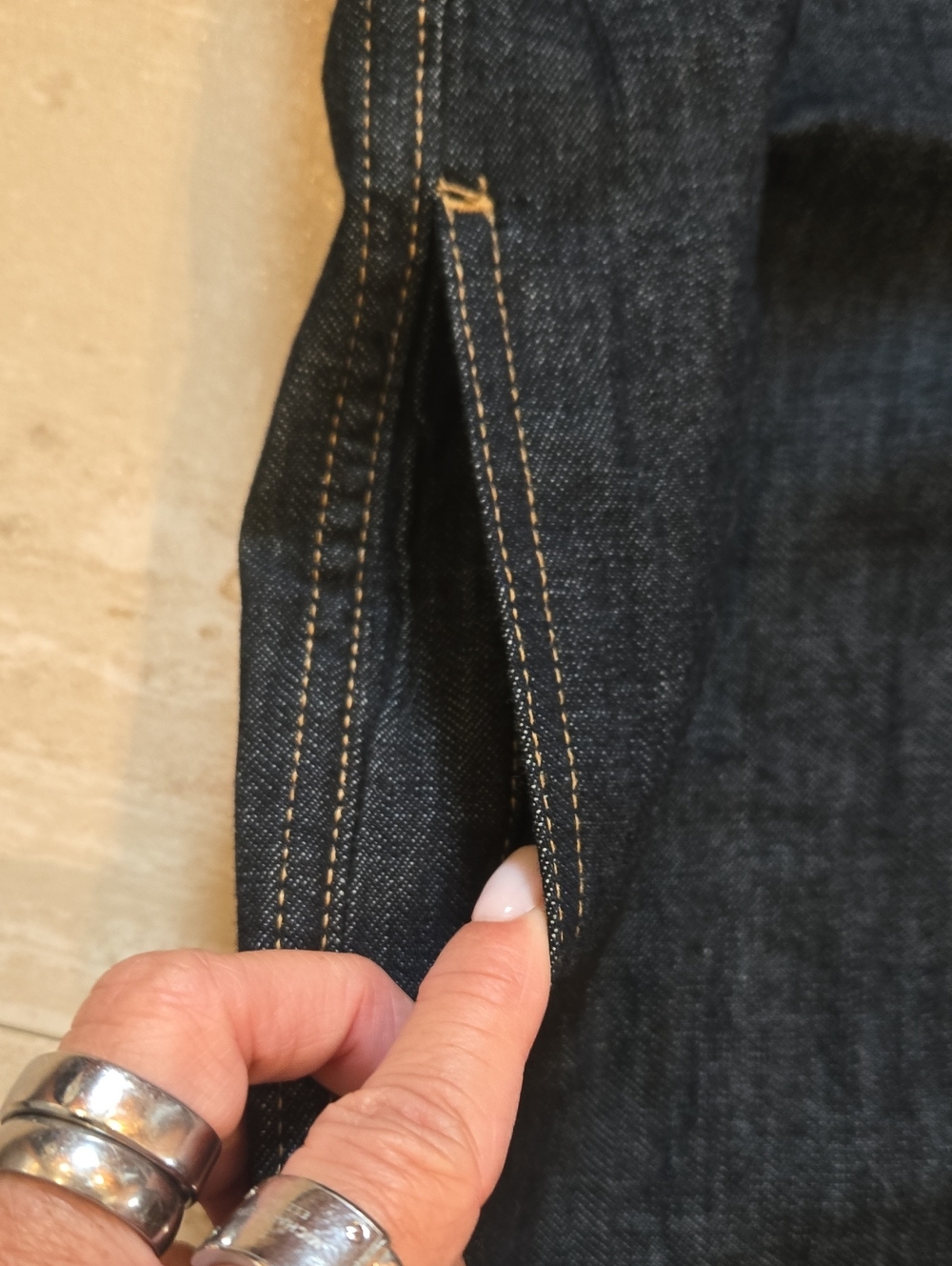 LAUREN Ralph Lauren Black Denim Collared Midi Dress - Picture 8 of 11